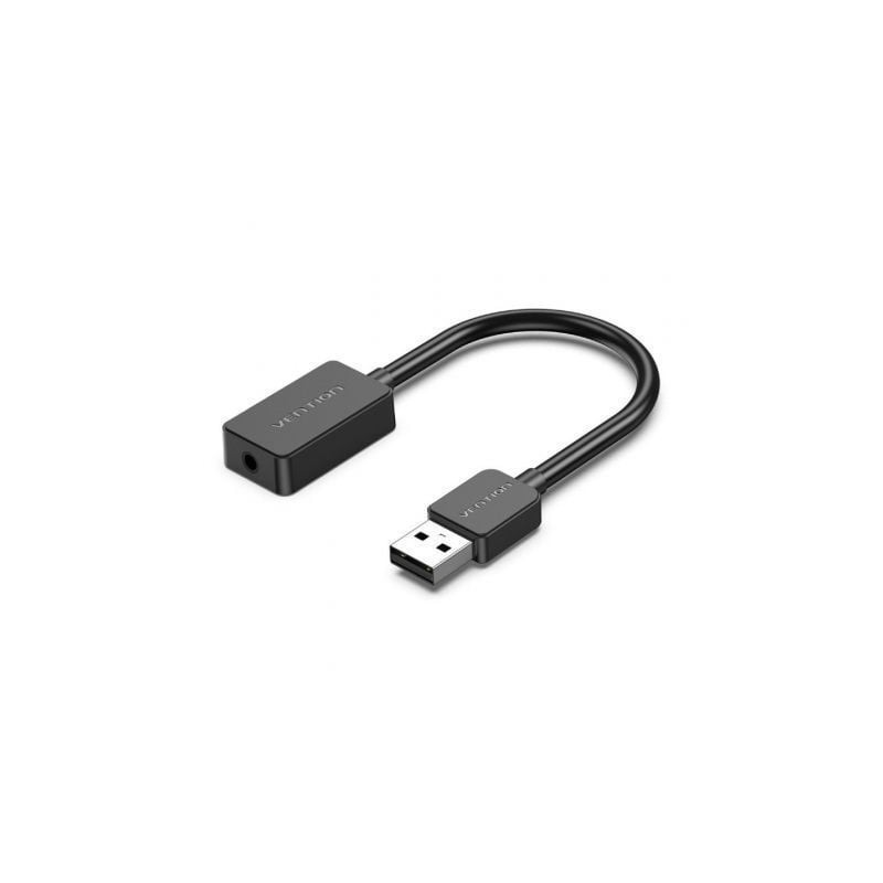 Tarjeta de Sonido Vention CDZB0- USB Macho - 1x Jack 3.5 Hembra