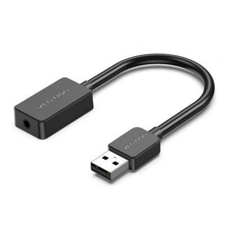 Tarjeta de Sonido Vention CDZB0- USB Macho - 1x Jack 3.5 Hembra