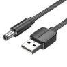 Cable Conversor USB Vention CEXBG- USB Macho - DC 3.5mm Macho- 1.5m- Negro