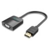 Conversor Vention 42161 HDMI Macho - VGA Hembra - Jack 3.5 Hembra- 15cm- Negro