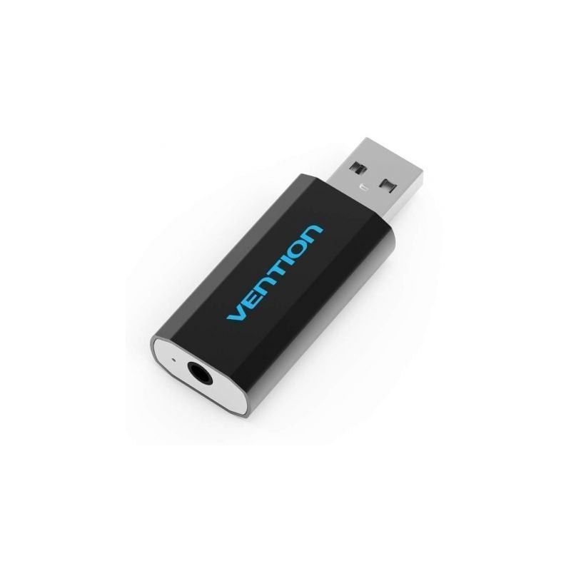 Tarjeta de Sonido Vention VAB-S15-B- USB Macho - Jack 3.5 Hembra