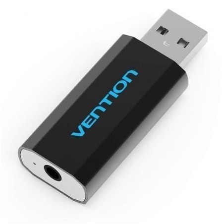 Tarjeta de Sonido Vention VAB-S15-B- USB Macho - Jack 3.5 Hembra
