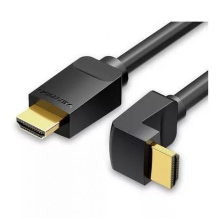 Cable HDMI 2.0 4K Acodado 90º Vention AARBH- HDMI Macho - HDMI Macho- 2m- Negro