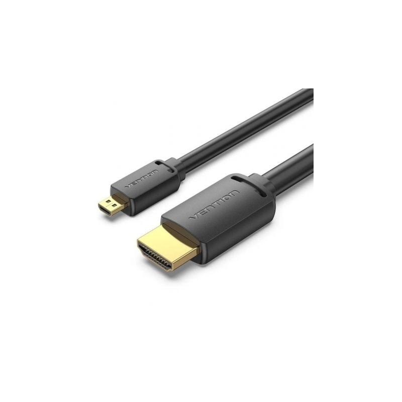Cable Micro HDMI 2.0 4K Vention AGIBH- HDMI Macho - Micro HDMI Macho- 2m- Negro