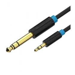 Cable Estéreo Vention BABBD- Jack 6.5 Macho - Jack 3.5 Macho- 50cm- Negro