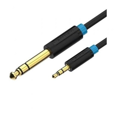 Cable Estéreo Vention BABBD- Jack 6.5 Macho - Jack 3.5 Macho- 50cm- Negro