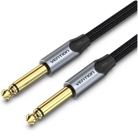 Cable Estéreo Vention BASHG- Jack 6.5 Macho - Jack 6.5 Macho- 1.5m- Gris