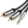 Cable Estéreo Vention BCFBI- Jack 3.5 Macho - 2x RCA Macho- 3m- Negro