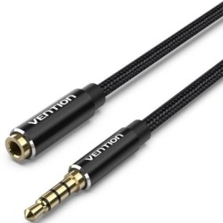Cable Estéreo Vention BHCBI- Jack 3.5 Macho - Jack 3.5 Hembra- 3m- Negro