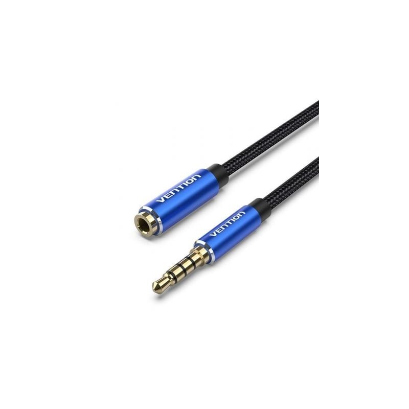 Cable Estéreo Vention BHCLH- Jack 3.5 Macho - Jack 3.5 Hembra- 2m- Azul