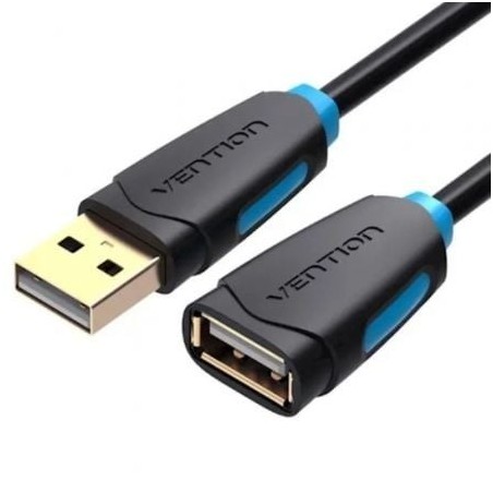 Cable Alargador USB 2.0 Vention CBCBG- USB Macho - USB Hembra- 1.5m- Negro
