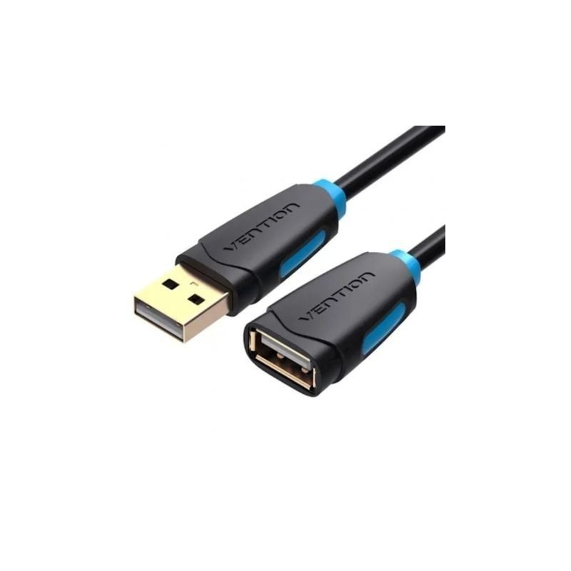 Cable Alargador USB 2.0 Vention CBCBI- USB Macho - USB Hembra- 3m- Negro