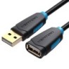 Cable Alargador USB 2.0 Vention CBCBI- USB Macho - USB Hembra- 3m- Negro