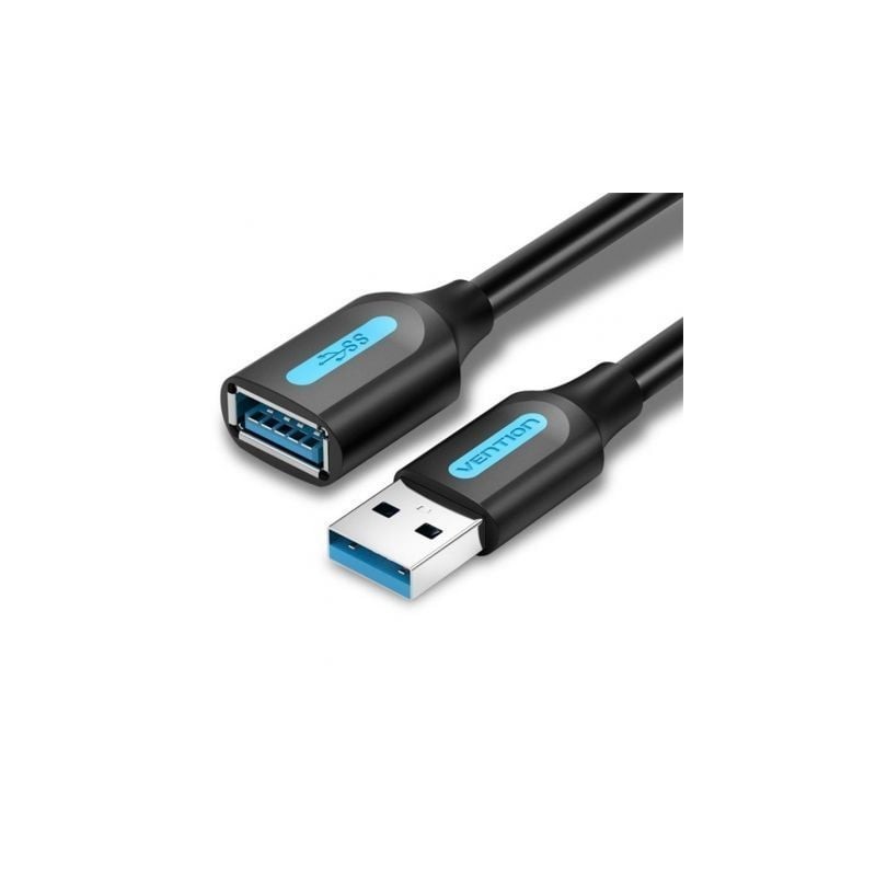 Cable Alargador USB 3.0 Vention CBHBH- USB Macho - USB Hembra- 5Gbps- 2m- Negro