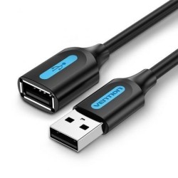 Cable Alargador USB 2.0 Vention CBIBD- USB Macho - USB Hembra- 50cm- Negro
