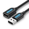 Cable Alargador USB 2.0 Vention CBIBD- USB Macho - USB Hembra- 50cm- Negro