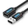 Cable Alargador USB 2.0 Vention CBIBF- USB Macho - USB Hembra- 480Mbps- 1m- Negro