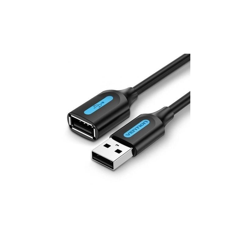 Cable Alargador USB 2.0 Vention CBIBG- USB Macho - USB Hembra- 480Mbps- 1.5m- Negro