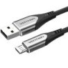 Cable USB 2.0 Vention COAHG- USB Macho - MicroUSB Macho- Hasta 60W- 480Mbps- 1.5m- Gris
