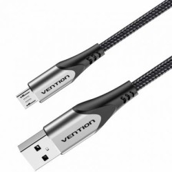 Cable USB 2.0 Vention COAHH- microUSB Macho - USB Macho- Hasta 60W- 480Mbps- 2m- Gris