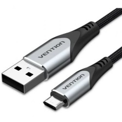 Cable USB 2.0 Vention COCHD- USB Macho - MicroUSB Macho- 480Mbps- 50cm- Negro