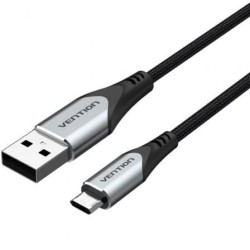 Cable USB 2.0 Vention COCHF- microUSB Macho - USB Macho- 480Mbps- 1m- Gris