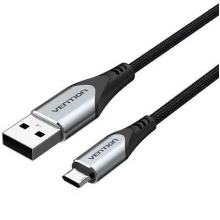 Cable USB 2.0 Vention COCHF- microUSB Macho - USB Macho- 480Mbps- 1m- Gris