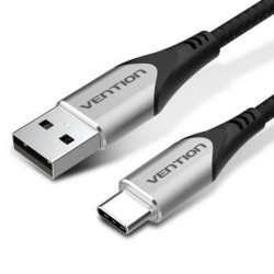 Cable USB 2.0 Tipo-C Vention CODHD- USB Tipo-C Macho - USB Macho- Hasta 60W- 480Mbps- 50cm- Gris