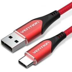 Cable USB 2.0 Tipo-C Vention CODRG- USB Tipo-C Macho - USB Macho- 480Mbps- 1.5m- Rojo