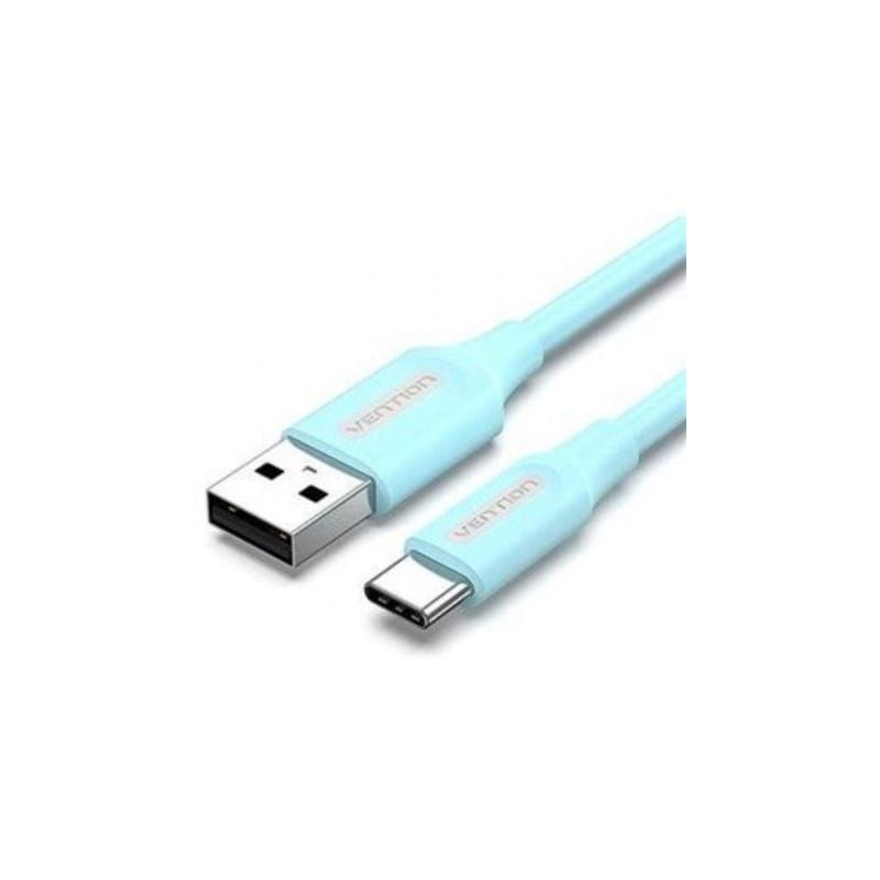 Cable USB 2.0 Tipo-C Vention COKSG- USB Tipo-C Macho - USB Macho- Hasta 60W- 480Mbps- 1.5m- Azul