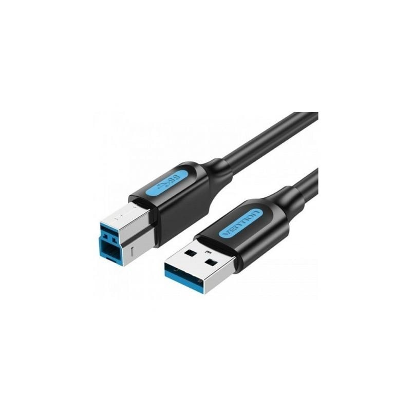 Cable USB 3.0 Vention COOBI- USB Tipo-B Macho - USB Macho- 5Gbps- 3m- Negro