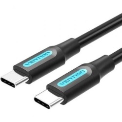 Cable USB 2.0 Tipo-C Vention COSBI- USB Tipo-C Macho - USB Tipo-C Macho- Hasta 60W- 480Mbps- 3m- Negro