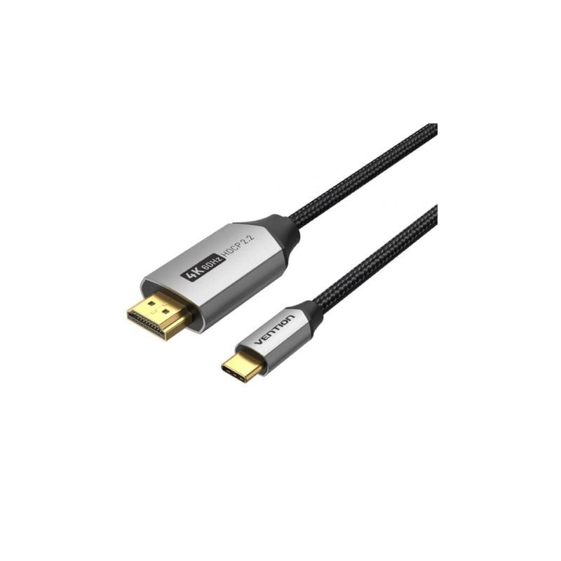 Cable Conversor HDMI 2.0 4K Vention CRBBF- USB Tipo-C Macho - HDMI Macho- 1m- Negro