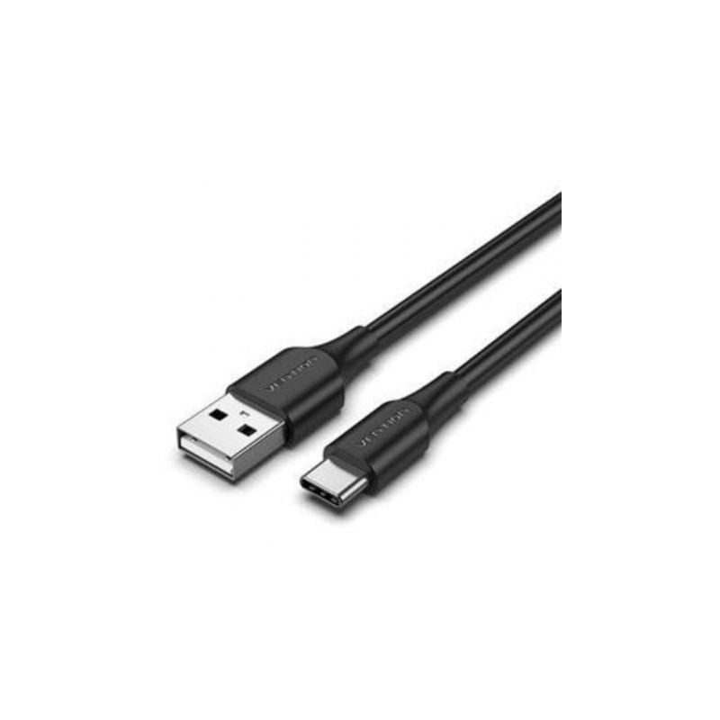 Cable USB 2.0 Tipo-C Vention CTHBI- USB Tipo-C Macho - USB Macho- Hasta 60W- 480Mbps- 3m- Negro