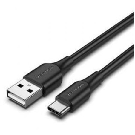 Cable USB 2.0 Tipo-C Vention CTHBI- USB Tipo-C Macho - USB Macho- Hasta 60W- 480Mbps- 3m- Negro