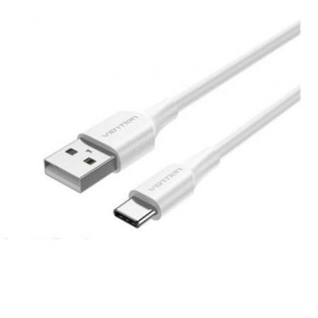 Cable USB 2.0 Tipo-C Vention CTHWF- USB Tipo-C Macho - USB Macho- Hasta 60W- 480Mbps- 1m- Blanco