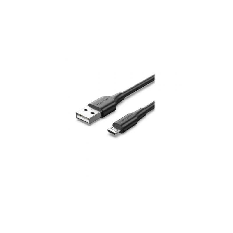 Cable USB 2.0 Vention CTIBC- USB Macho - MicroUSB Macho- Hasta 60W- 480Mbps- 25cm- Negro