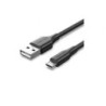 Cable USB 2.0 Vention CTIBC- USB Macho - MicroUSB Macho- Hasta 60W- 480Mbps- 25cm- Negro