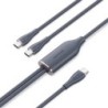 Cable USB 2.0 Tipo-C Vention CTMBG- USB Tipo-C Macho - 2 x USB Tipo-C Macho- Hasta 100W- 480Mbps- 1.5m- Negro