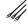 Cable USB Tipo-C Vention H17BAV- USB Tipo-C Macho - Lightning Macho- USB Tipo-C Macho- 60W- 480Mbps- 1.2m- Negro