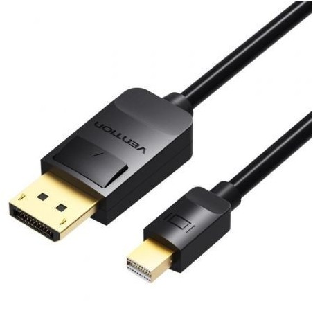 Cable Conversor Vention HAABG- Mini DisplayPort Macho - DisplayPort Macho- 1.5m- Negro