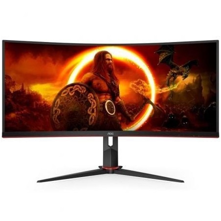 Monitor Gaming Ultraparonámico Curvo AOC CU34G2XP-BK 34'- WQHD- 1ms- 180Hz- VA- Negro