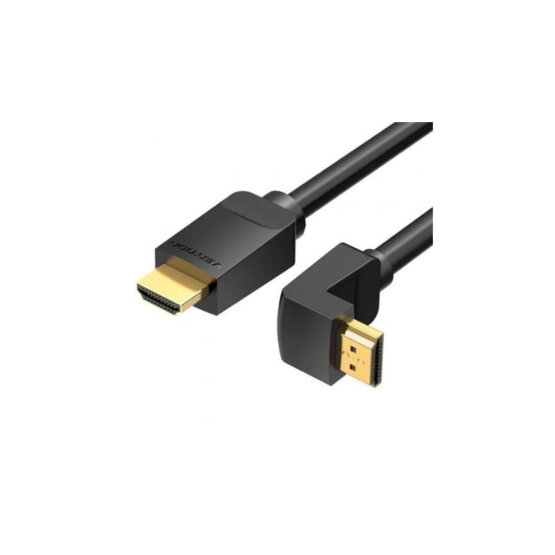 Cable HDMI 2.0 4K Acodado Vention AAQBF- HDMI Macho - HDMI Macho- 1m- Negro