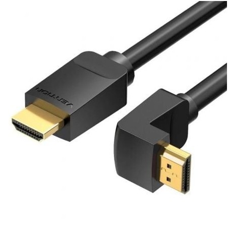 Cable HDMI 2.0 4K Acodado Vention AAQBF- HDMI Macho - HDMI Macho- 1m- Negro
