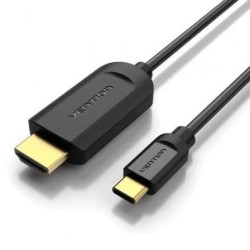 Cable Conversor HDMI 1.4 4K Vention CGUBI- USB Tipo-C Macho - HDMI Macho- 3m- Negro