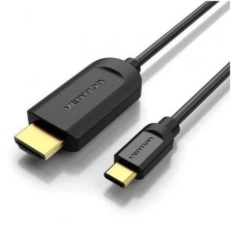 Cable Conversor HDMI 1.4 4K Vention CGUBI- USB Tipo-C Macho - HDMI Macho- 3m- Negro