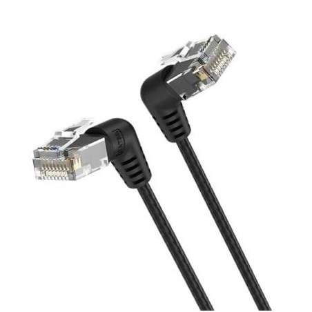 Cable de Red RJ45 UTP Vention IBOBD Cat.6A- 50cm- Cabeza Rotatoria 360º- Negro