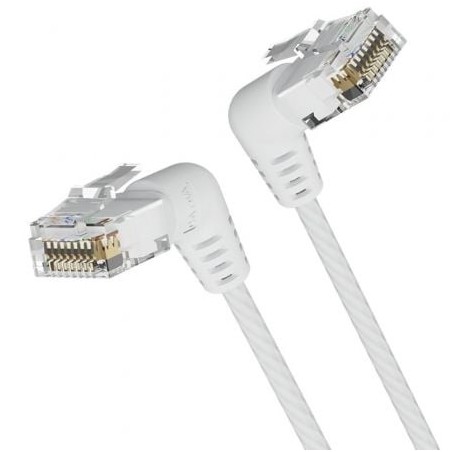 Cable de Red RJ45 UTP Vention IBOWF Cat.6A- 1m- Cabeza Rotatoria 360º- Blanco