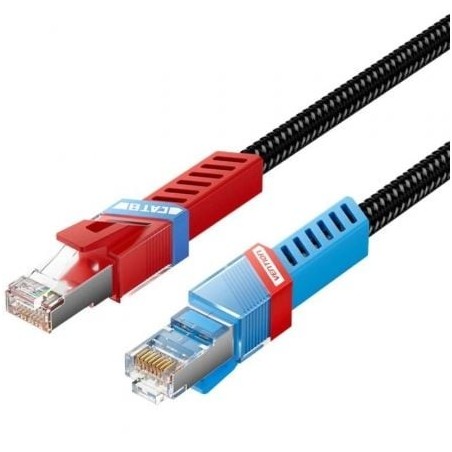 Cable de Red RJ45 SFTP Vention IKJBF Cat.8- Gaming- 1m- Negro