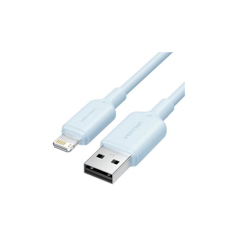 Cable USB 2.0 Lightning Vention LAMSH- USB Macho - Lightning Macho- 480Mbps- 2m- Azul